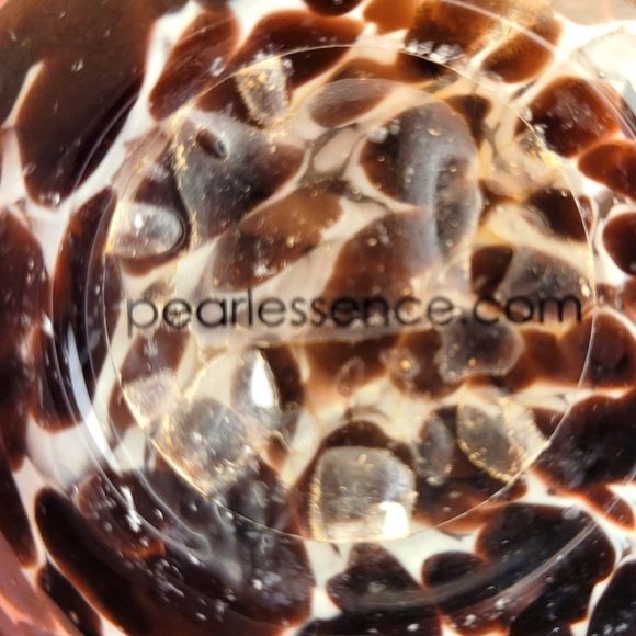 Pearlessence Hand-blown Bud Vase Chocolate & Cream Colors - Picture 3 of 3